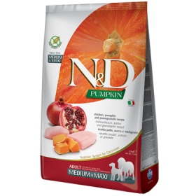 N&D GRAIN FREE PUMPKIN CHICKEN & POMEGRANATE ADULT MEDIUM & MAXI 12KG